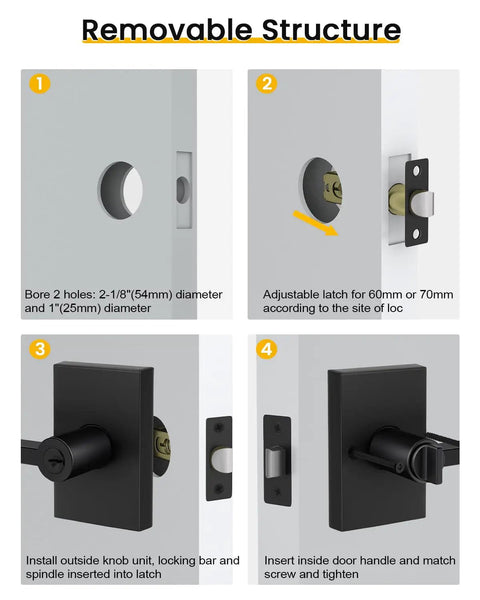 Step-by-step installation guide for Secure Your Curb Appeal For Keeps With This Tough As Nails Black Exterior Door Handle Pairing A Smooth Single Cylinder Deadbolt For Maximum Security Quick Install And Peace Of Mind.