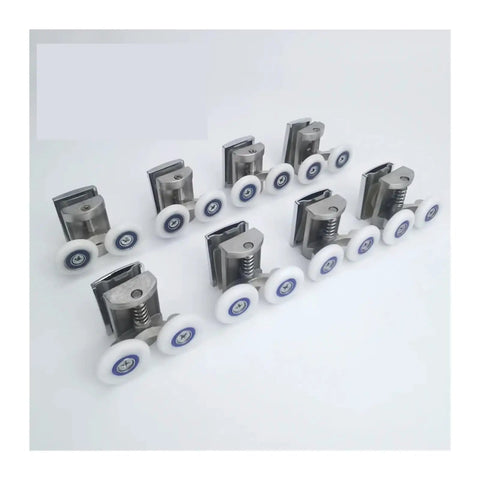 Smooth Operator 4Pcs Stainless Steel Shower Door Rollers Pulley Kit For Sliding Bathroom Tracks Built Tough with nylon wheels