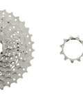 8 Speed Bike Cassette 11-32T With Hyper Glide Sprockets Close Ratio Gearset for Smooth Cadence Efficient Power Lightweight Silver