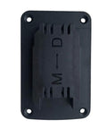 10 Pack Drill Tool Mounting Holders For Dewalt 20V And Milwaukee M18 Tools, black heavy-duty plastic, top view