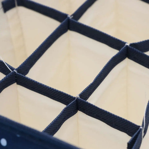 Inside view of Straight Up The Best Hella Waterproof Oxford Cloth Storage Box For Clothing Organization Featuring 13 Grids.