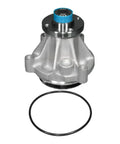 Plug And Play Engine Water Pump For Gm And Non Gm Models Featuring A Heat Treated Crank Shaft With Upgraded Coated Seals showing metallic pump with gasket.