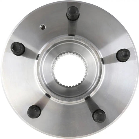 Straight Fix 4X Front Rear Wheel Bearing And Hub Assembly Set For Pontiac Montana 2005 showing a close-up of the aluminum hub with bolts.