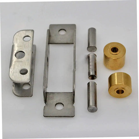 3 Pack Double Roller Window Sliding Door Pulley Wheel 16 mm Brass Replacement Hardware To Squash Stiff Tracks And Bring You A Ridiculously Smooth Glide Experience parts including brass rollers and metal components.