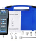 Dead On Digital Force Gauge Push Pull Meter With Data Memory 50KgF 490N 110LbF Tensile Tester with LCD and accessories.