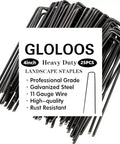 Heavy Duty 4 Inch Black Galvanized Landscape Staples 25 Pack 11 Gauge U Shaped Ground Stakes Anti Rust for Weed Barrier Irrigation