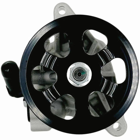 Bulletproof Power Steering Pump With Pulley Fits 2006 Through 2011 Honda Civic 18 Liter top view of durable black pulley.