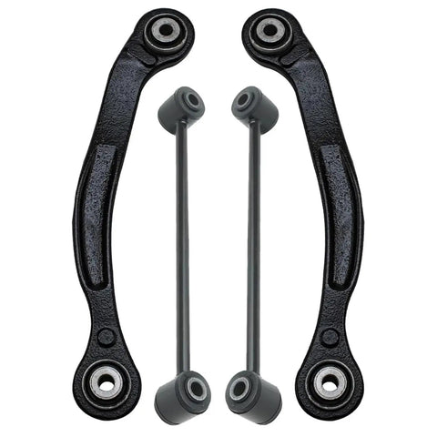 10 PC Rear Control Arms Kit For Chrysler 300 Dodge Charger Challenger Magnum, matte black upper arms and sway bars.