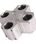 Four Pack SCS20UU Linear Bearing Slides 20mm Aluminum Motion Bearings For CNC Machines 3D Printers Precision Tools And DIY Projects Smooth Low Friction Rails For Rock Solid Precision, four aluminum bearing blocks