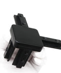 Badass 10 Series Corner Connectors For 10x10mm Aluminum Extrusion Framing Kits with black zinc alloy bracket in hand.