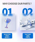 Visual comparison of selected high-quality and factory OEM parts for automotive applications.