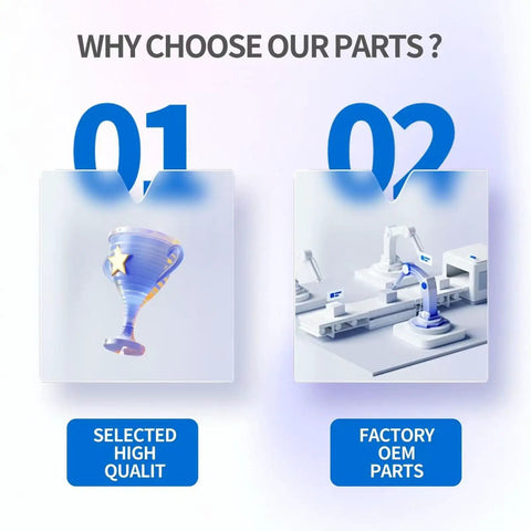 Visual comparison of selected high-quality and factory OEM parts for automotive applications.