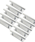 Self Stick Push Pull Helper Handles 10 Pack Silver Cabinet Drawer Pulls Durable ABS Plastic Easy Adhesive Install No Drill No Tools Required for Kitchen Bathroom and Bedroom, 10-pack silver ABS plastic handles