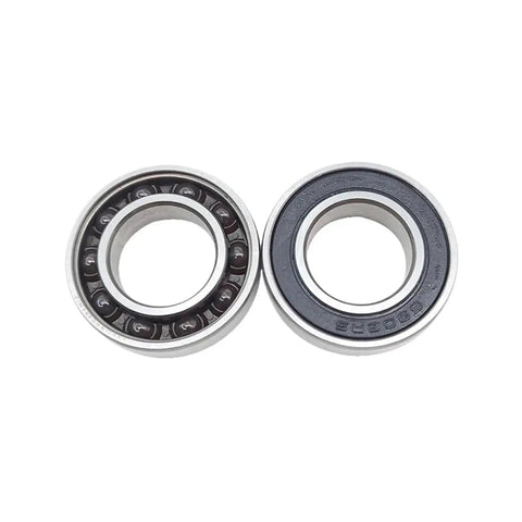 2 Piece Set Si3N4 Ceramic Ball Bearings For BB30 Hubs 30X42X7mm Rubber Sealed showing two angular contact ball bearings.