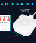 Ceiling Occupancy Motion Sensor For High Bay Lights 360 Degree Coverage 120 To 277 VAC Hard Wired UL Listed with accessories