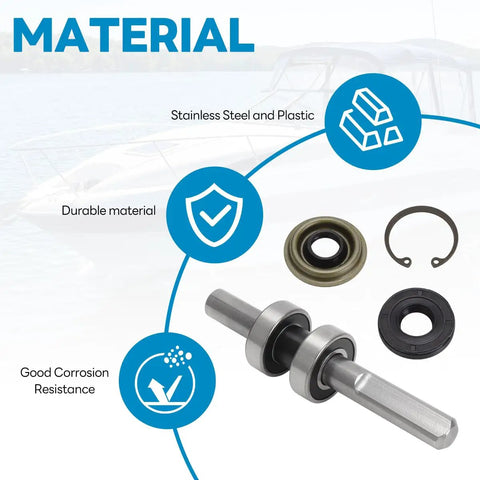 Beach Ready Seawater Pump Rebuild Kit For Mercury MerCruiser Sterndrives with stainless steel and plastic components.