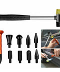 Pro Grade Dent Repair Tool Kit With Rubber Hammer And Repair Pens For Auto Body And Sheet Metal Dent Removal Set Random Color