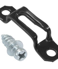 Black Concealed Half Pass Furniture Connectors 20 Pack Reinforced Cold Rolled Steel Anti Corrosion Fasteners Tool Free Modular Cabinet Hardware piece with screw.