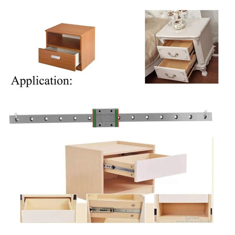 Precision Miniature Rail Guide Kit 450mm With Two Rails And Two MGW12H Sliders For Smooth Linear Motion Low Noise High Precision Steel GCR15 Or 45 Steel Factory Direct Quality on wood drawers