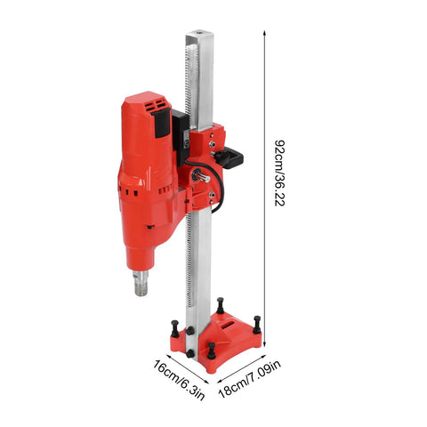 Workhorse Diamond Core Drill Machine With Heavy Stand, 4250W 500RPM Copper Motor, 92cm height for wet concrete.