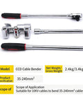 Built Tough Manual CCD Cable Bender Tool For 10kv Power Lines Adjustable 0 To 90 Degree Wire Bending Gear, 35-240mm cables.