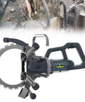Heavy Duty Electric Ring Saw Wall Cutting Machine With Built In Water Pump and Kickass Performance For Smooth Slotting Through Concrete Stone Brick And Wood Up To Twenty Seven Centimeters Deep, close-up view.