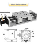 Built Like A Tank Heavy Duty Ball Screw Slide Table With Precision Linear Motion Rugged Aluminum Alloy Housing IP54 Dustproof Rating And 24V DC Motor For Tough CNC Automation Projects 80mm servo bracket with 14mm coupling.