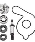 Hella Kickin Badass Water Pump Rebuild Kit For YFZ450 Atv Featuring Cnc Aluminum Impeller, steel bearing, seals, and O rings.
