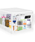 Top Notch Lockable Medicine Storage Box With Straightforward Combination Dial For Prescription Pills Snacks Phones And Daily Stash Secure Home Office Container Keeping Vital Gear Locked Up Tight No Hassle, clear view with varied medication.