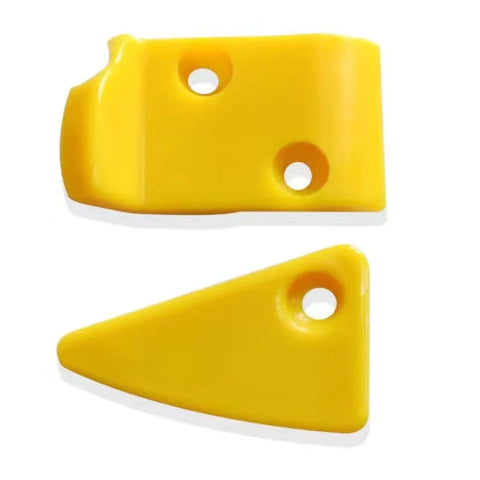 Tire Changer Plastic Inserts Kit For Duck Head Mount And Demount, Nylon Demount Fitting Head Parts, Yellow Upper and Lower Inserts