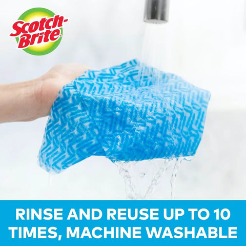Reusable Kitchen Wipes, 60 Count, Rinse and Reuse Up to 10 Times, Machine Washable, shown under running water