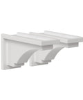 White Fairfield And Cape Cod Window Box Decorative Brackets Two Pack Built To Last In 100 Percent Polyethylene Resin For All Weather Tough Outdoor Use Engineered To Fit Fairfield And Cape Cod Window Box Models, side view