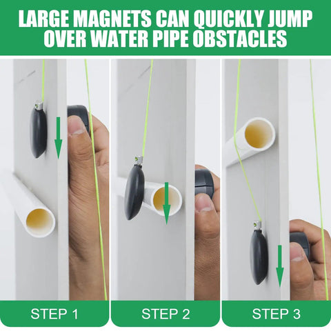 Magnetic Wire Puller Tool For Electrical Installations And Cable Runs No Sweat Fish Tape Wire Pulling System With Coaxial