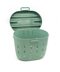 In Ground Worm Composter Twin Pack For Outdoor Gardens 7 Gallon BPA Free Sage Green Compost Bin System For Raised Beds