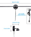 32 Inch Wall Mounted Picture Light For Bathroom And Bedroom Vanity Mirror LED Fixture No Fuss Easy Install Plug In Or Hardwired 18W 3000K