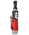 Compact 12V Cordless Ratchet Wrench with 1/4 Inch Alloy Head 30 Ft-Lbs Torque Built-In LED Light Li-Ion Power