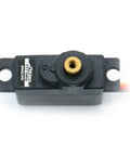 Beat The Clock Analog Servo Coreless Micro Servo Kit Featuring Double Ball Bearing Rock Solid Torque And Lightning Fast Response For Rc Cars Boats Robots And Planes Black top view showing mounting holes and gear.