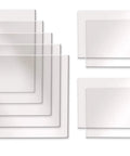 Pro Grade Replacement Welding Lenses Clear Protective Safety Kit With Five Outer And Two Inner Lenses stacked on a white background.
