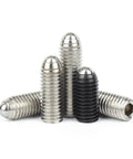 Top Shelf Heavy Duty 304 Stainless Steel Spring Ball Plungers Hex Socket Allen Grub Set Screws compact M16 by 25 millimeter two pack.