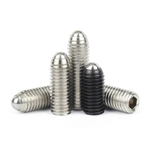 Top Shelf Heavy Duty 304 Stainless Steel Spring Ball Plungers Hex Socket Allen Grub Set Screws compact M16 by 25 millimeter two pack.