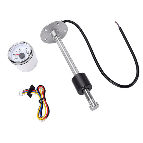 Pro Grade Stainless Steel Fuel And Water Level Sender Kit 240 To 33 Ohm 11 Inch Probe includes gauge, stainless rod, and wiring.
