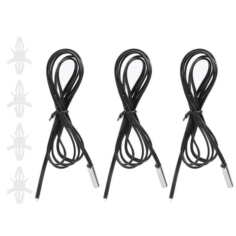 Three black high sensitivity temperature probes for Pro Grade Programmable Logic Controller Module in industrial automation systems.