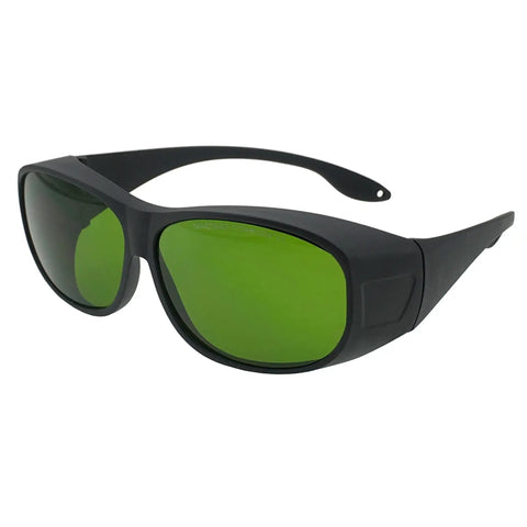 No Nonsense Laser Protective Goggles With Boss Level OD4 Shielding For Blue And IR Waves Built Tough Lab Eyewear with green lenses.