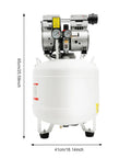 750W 40 Gallon Vertical Air Compressor 110V Portable Oilless Pump Ultra Quiet Design with copper motor and gauges.