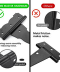 Comparison of 8 Inch Heavy Duty Decorative T Strap Hinge Rustproof Iron Black Gate Hinge With Screws to other hinges