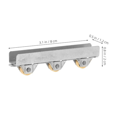 Heavy Duty Sliding Door Pulley Wheel Replacement For Home Shower And Patio Glass Doors Quiet Glide Roller Upgrade, 3-wheel metal assembly.