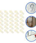 40 Piece Spring Loaded Shutter Repair Pins With Heavy Duty Plastic Louver Insert Kit For Quick Window Fan Fixes arranged in a grid.