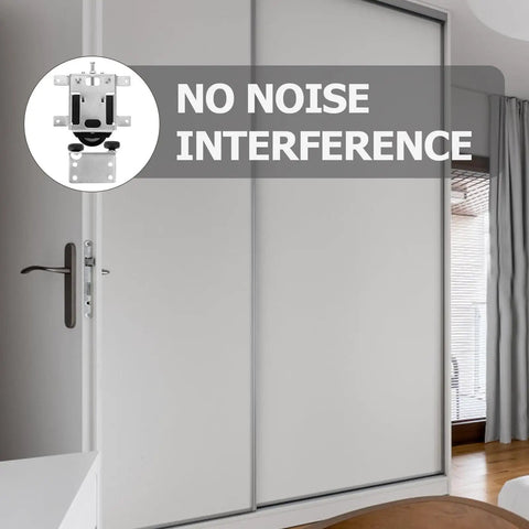 Heavy Duty Stainless Steel Sliding Door Pulley With Double Bearing Wheel For Closets Cabinets And Windows view showing noise interference feature.
