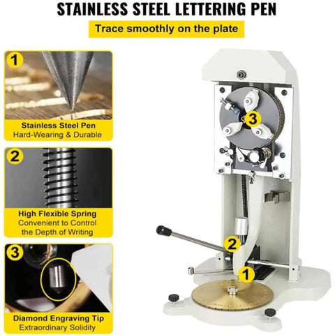 Slick Manual Ring Engraver Featuring A Killer Diamond Tip For Smooth Inside Jewelry Marking with stainless steel lettering pen.