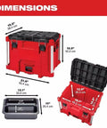 Packout XL Heavy Duty Tool Box With Organizer Tray On The Jobsite, 100 Lb Weight Capacity, Tough As Nails Impact Resistant Polymer Construction